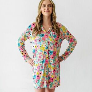 Little Sleepies Secret Garden Bamboo Sleep Shirt NWT Floral Long Sleeve
